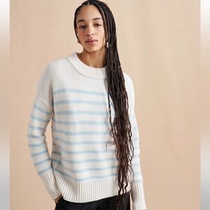 La Ligne Marin Sweater, Cream/periwinkle